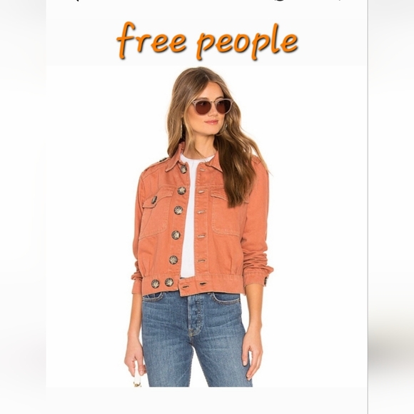 Veste En Jean Free People Slouchy Eisenhower - Femme Taille L - Ivoire
